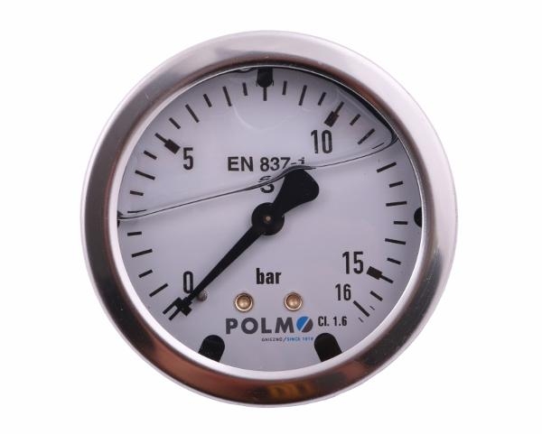 MGH63KG14T16PManometr glicerynowy M63 0-16 bar tylne przyłącze G1/4" POLMO 2