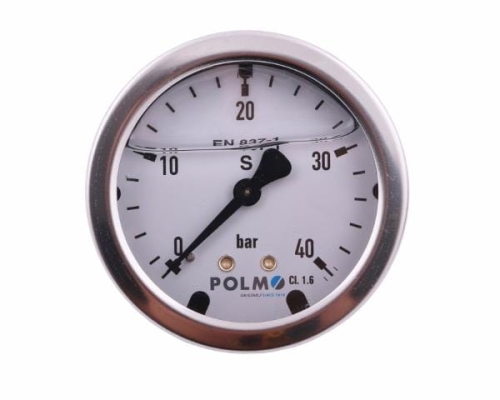 Manometr glicerynowy M63 0-40 bar tylne przyłącze G1/4" POLMO 2