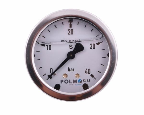 Manometr glicerynowy M63 0-40 bar tylne przyłącze G1/4" POLMO 2