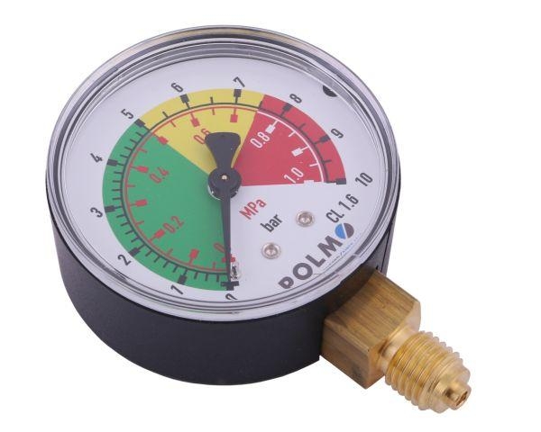 Manometr suchy M63 0-10 bar (1Mpa) gwint M12x1.5 dolne przyłącze Opryskiwacz POLMO