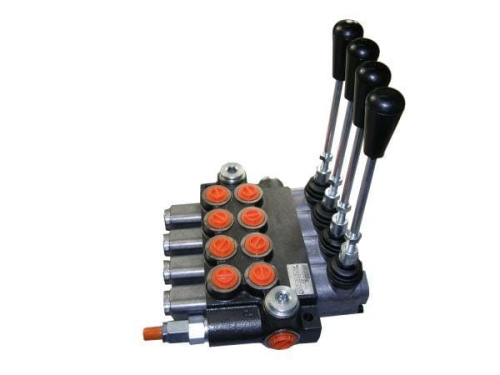 Rozdzielacz hydrauliczny czterosekcyjny z zatrzaskami (4) 40L