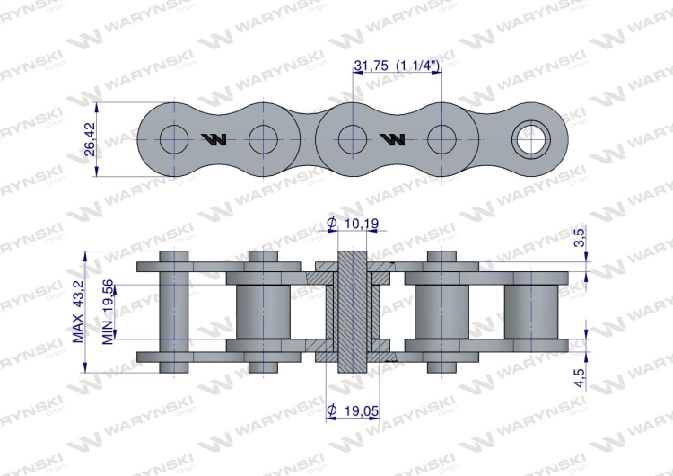 Zestaw naprawczy 20B-1X3L+ 20BF16-01 zastosowanie Prasa Rolująca Krone Waryński rysunek techniczny