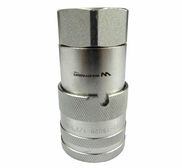 Szybkozłącze hydrauliczne suchoodcinające gniazdo G1/2"BSP gwint wewnętrzny ISO16028 Waryński 3