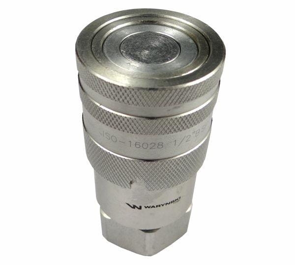Szybkozłącze hydrauliczne suchoodcinające gniazdo G1/2"BSP gwint wewnętrzny ISO16028 Waryński 4