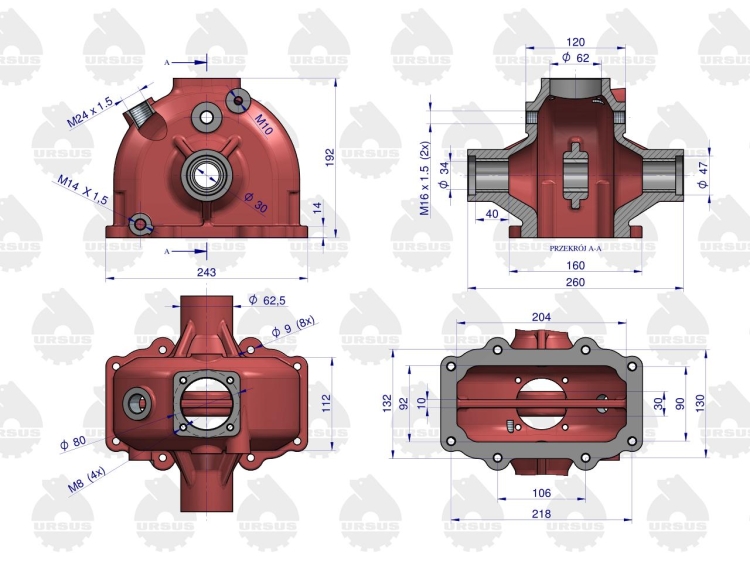 budowa mechanizmu kierowniczego C-330 ORYGINAŁ URSUS 4