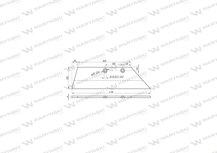 Lemiesz prawy 16" zastosowanie WG 100 B R Lemken Pług stal borowa WARYŃSKI 2