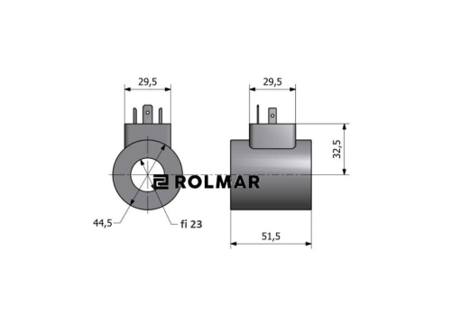 Cewka dzielnika elektrozaworu DVS6/50 L/MIN 24V 2