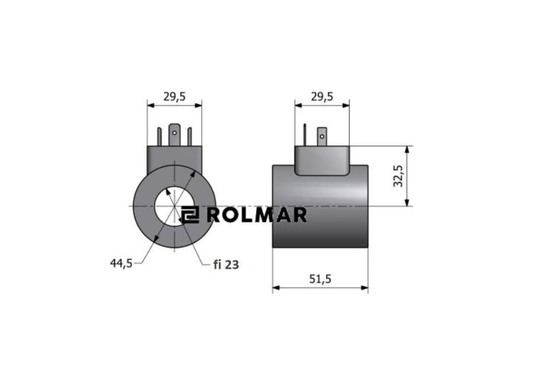 Cewka dzielnika elektrozaworu DVS6/50 L/MIN 24V 2