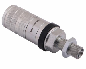 Szybkozłącze hydrauliczne zrywalne seria WIA3CV (3CFPV) gniazdo long M18x1.5 gwint zewnętrzny EURO PUSH-PULL (ISO 7241-A) Waryński