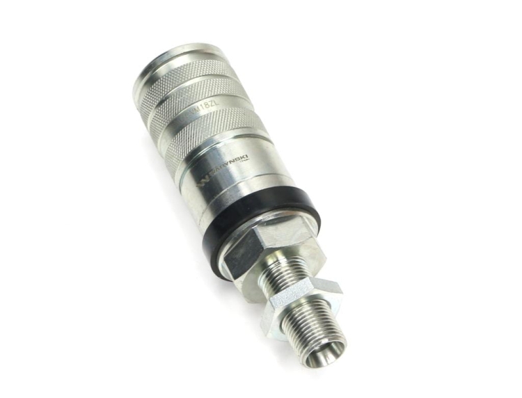 Szybkozłącze hydrauliczne zrywalne seria WIA3CV (3CFPV) gniazdo long M18x1.5 gwint zewnętrzny EURO PUSH-PULL (ISO 7241-A) Waryński  4