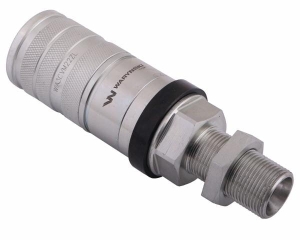 Szybkozłącze hydrauliczne zrywalne seria WIA3CV (3CFPV) gniazdo long M22x1.5 gwint zewnętrzny EURO PUSH-PULL (ISO 7241-A) Waryński