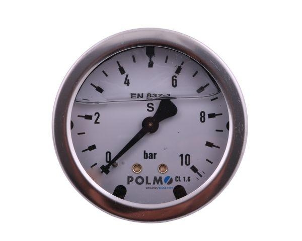 Manometr glicerynowy M63 0-10 bar dolne przyłącze G1/4" POLMO 2