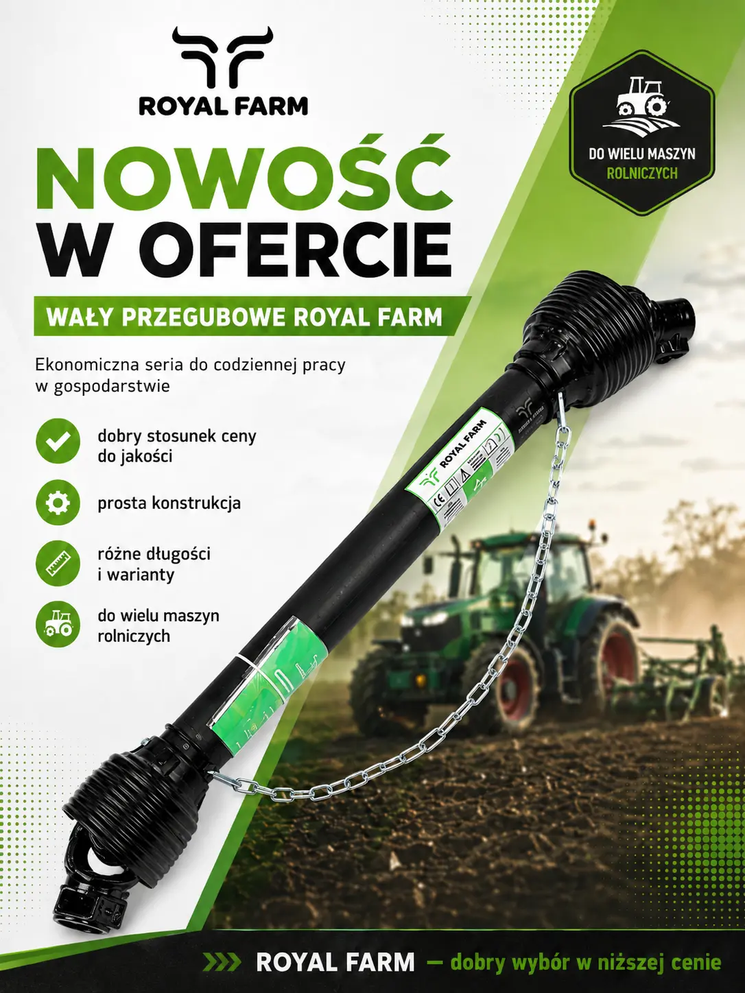 Wały przegubowe Royal farm