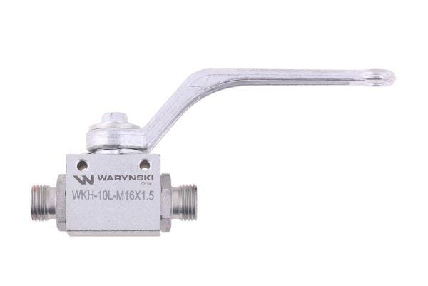 Zawór kulowy hydrauliczny 2-drogowy 2/2 M16x1.5 10L z otworami mocującymi 500 bar Waryński