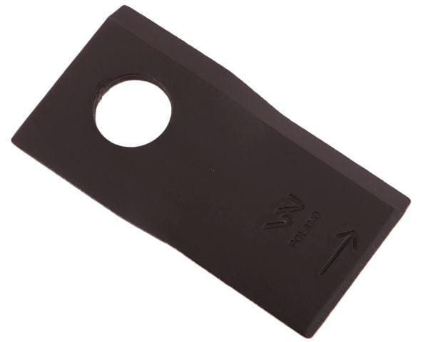 Nóż nożyk kosiarka lewy 90x48x4mm otwór 19 zastosowanie 1448251 Krone WARYŃSKI ( sprzedawane po 25 )