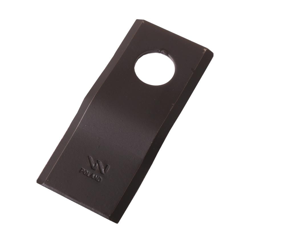 Nóż nożyk kosiarka gięty 108x46x3mm otwór 21 zastosowanie CM120-108 PZ WARYŃSKI ( sprzedawane po 25 )