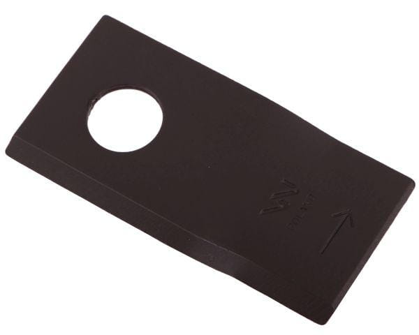 Nóż nożyk kosiarka lewy 94x48x3mm otwór 19 zastosowanie 570409 Niemeyer Kverneland WARYŃSKI ( sprzedawane po 25 )