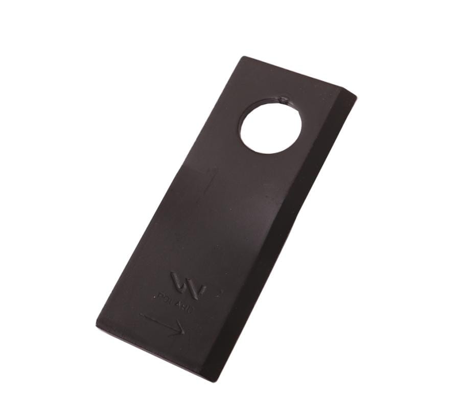 Nóż nożyk kosiarka lewy 100X40X3mm otwór 19 zastosowanie RS 100/3 Sipma WARYŃSKI ( sprzedawane po 25 )