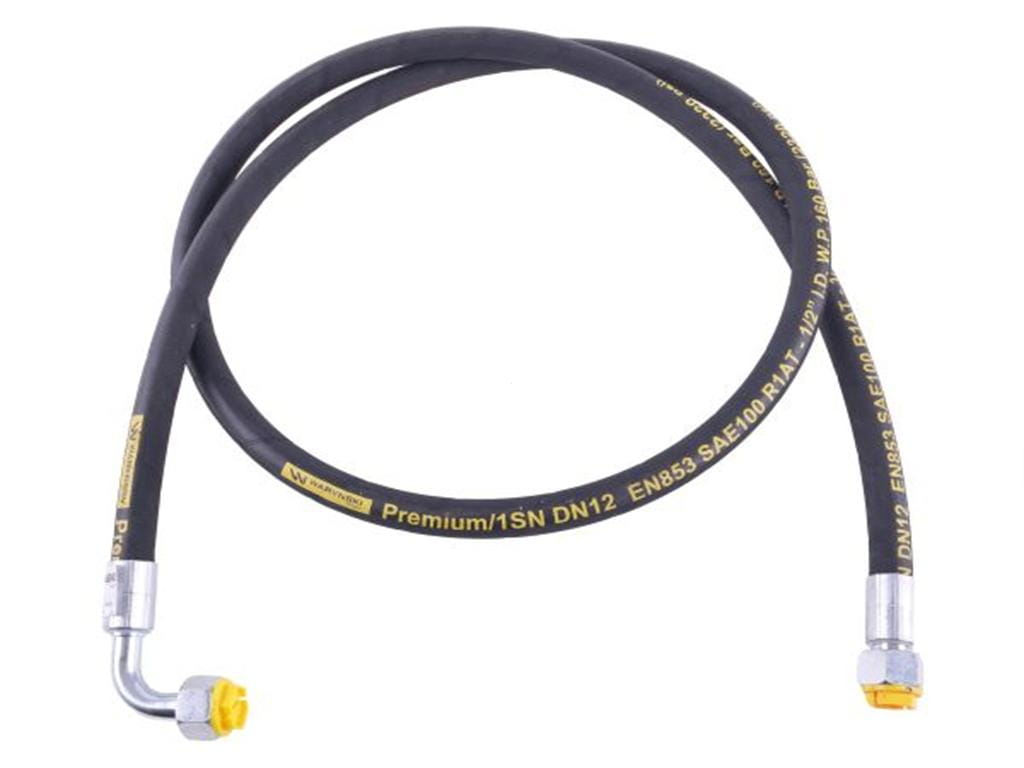 Przewód hydrauliczny 160 bar gwint M22x1.5 prosta/90 stopni L-3000mm DN12-1SN (AK-13-3000; P11P12) 16MPa Waryński