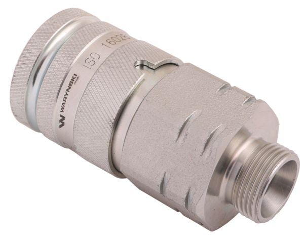 Szybkozłącze hydrauliczne suchoodcinające gniazdo M22x1.5 15L gwint zewnętrzny ISO16028 Waryński