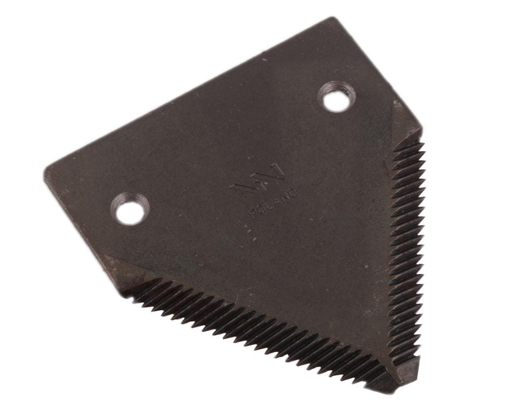 Nóż żniwny 83x76x3mm otwór 6.5 zastosowanie H213799 Schumacher WARYŃSKI ( sprzedawane po 25 )