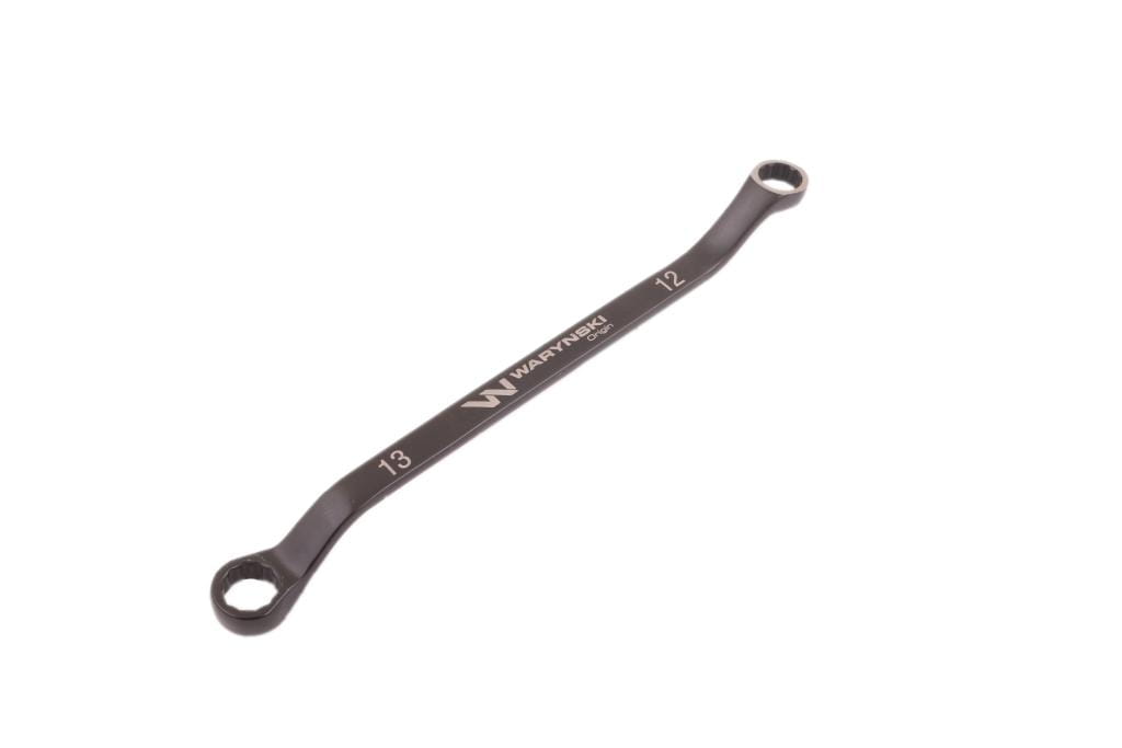 Klucz oczkowy odsadzony 12 x 13 mm CrV standard ASME B107.9 Waryński