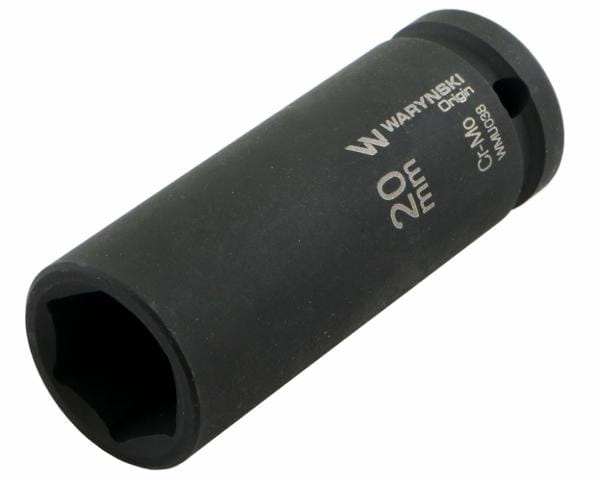 Nasadka udarowa sześciokątna długa 1/2" 20 mm CrMo DIN 3129 Waryński