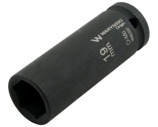 Nasadka udarowa sześciokątna długa 1/2" 19 mm CrMo DIN 3129 Waryński