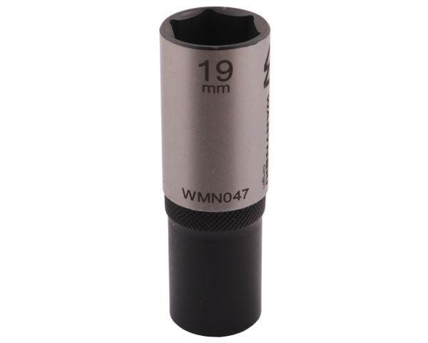 Nasadka sześciokątna 1/2" 19 mm długa CrV50BV30 DIN 3124 Waryński