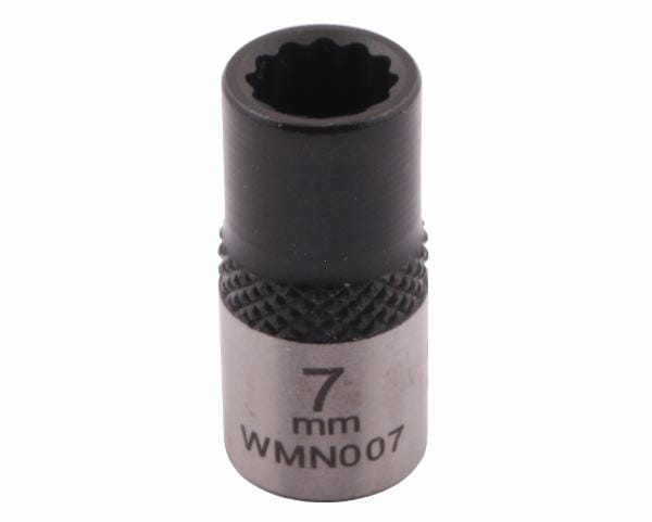 Nasadka dwunastokątna 1/4". 7 mm. CrV50BV30. DIN 3124. Waryński