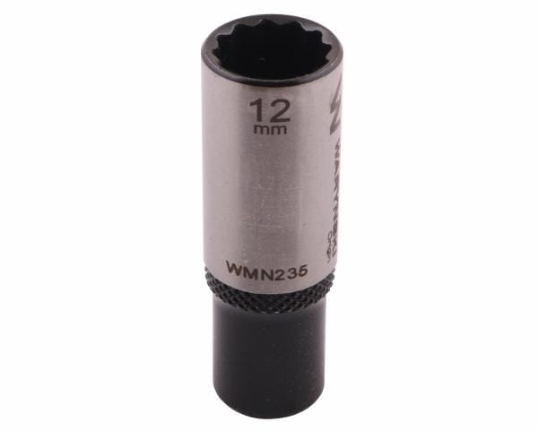 Nasadka dwunastokątna 1/4". 12 mm. długa. CrV50BV30. DIN 3124. Waryński