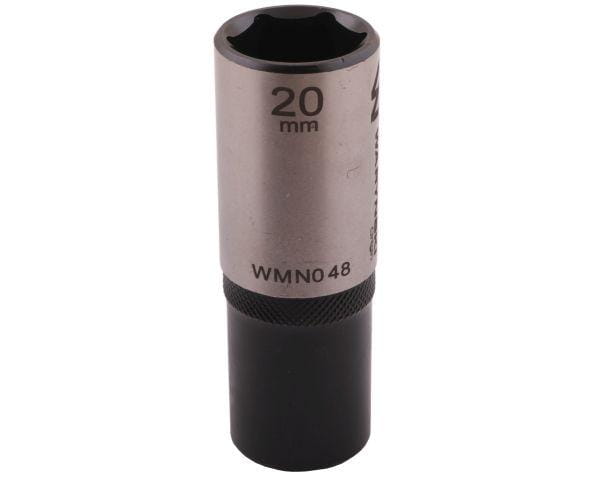 Nasadka sześciokątna 1/2" 20 mm długa CrV50BV30 DIN 3124 Waryński
