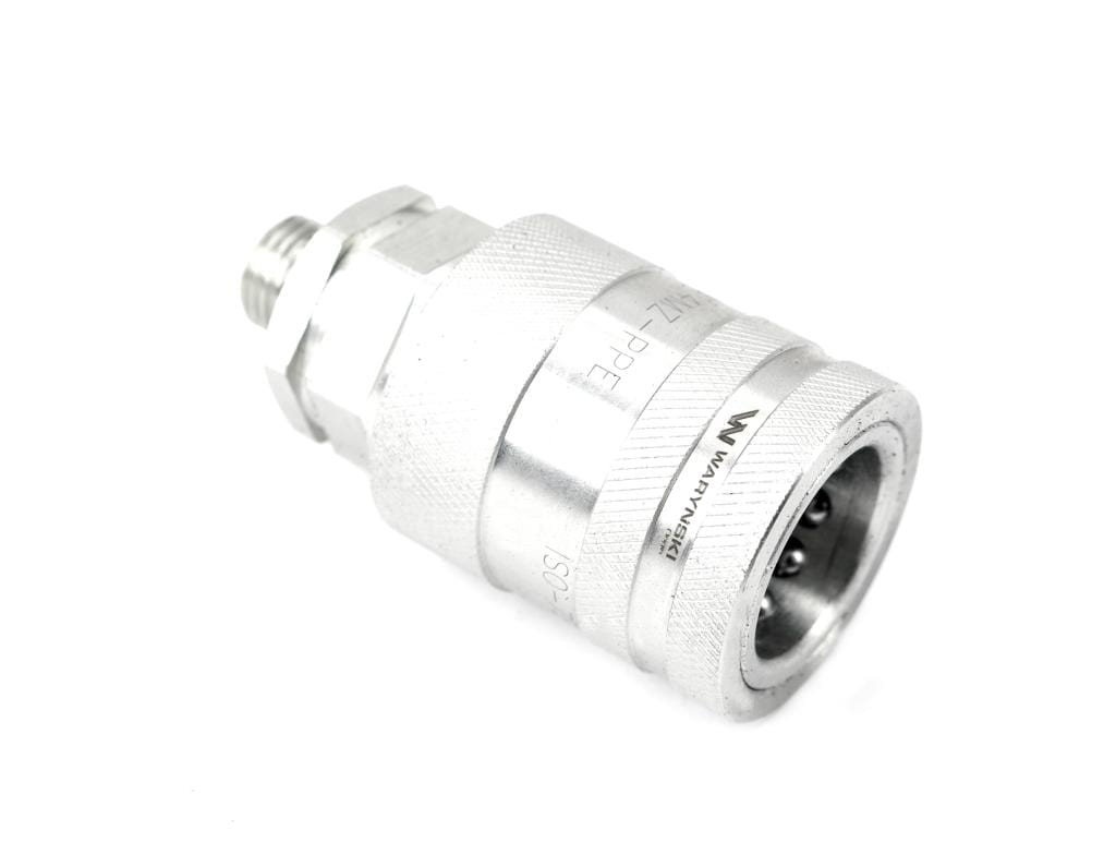Szybkozłącze hydrauliczne gniazdo G1/2"BSP gwint zewnętrzny EURO PUSH-PULL  (ISO 7241-A) z eliminatorem ciśnienia Waryński