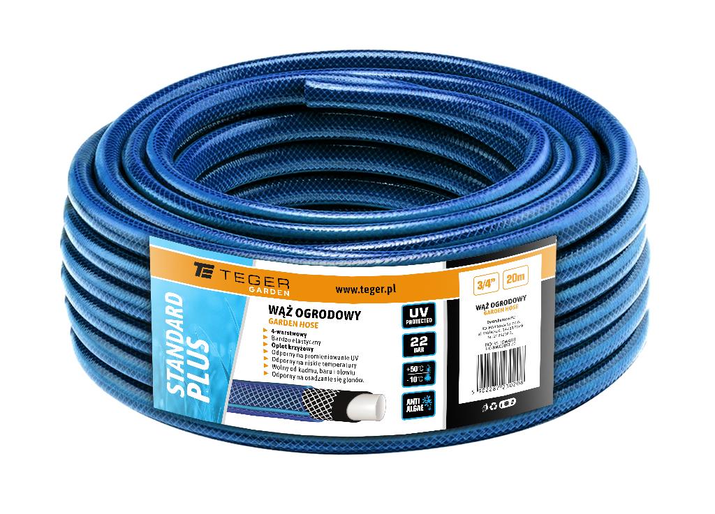 Wąż ogrodowy FI 3/4" 20m "STANDARD PLUS" TEGER