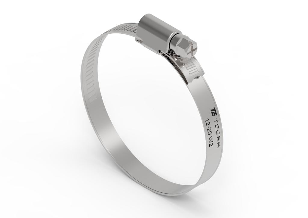 Opaska zaciskowa 12-20 ślimakowa (obejma W2 - stal nierdzewna) szerokość 9mm TEGER ( sprzedawane po 50 )