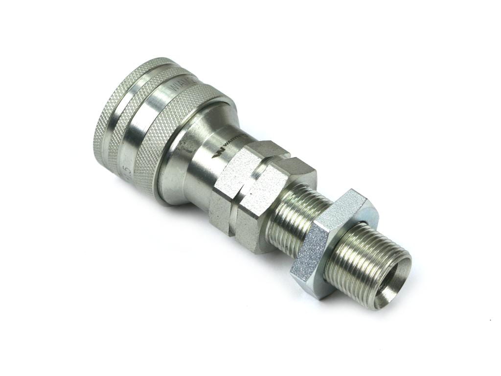 Szybkozlacze hydrauliczne gniazdo z eliminatorem ciśnienia long M20x1.5 gwint zewnetrzny EURO (ISO 7241-A) Warynski