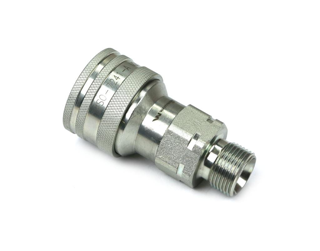 Szybkozłącze hydrauliczne gniazdo z eliminatorem ciśnienia M22x1.5 gwint zewnetrzny EURO (9100822G) (ISO 7241-A) Warynski