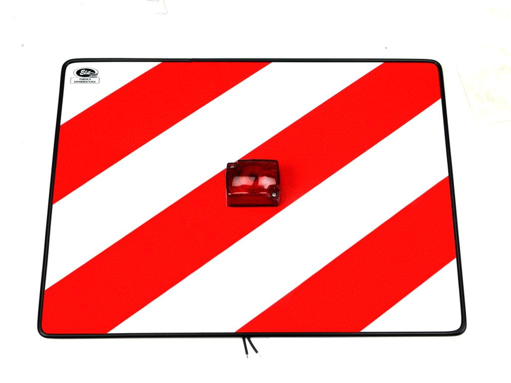 Tablica wyróżniająca  z lampką czerwoną 400mm/300mm 101-04W-75