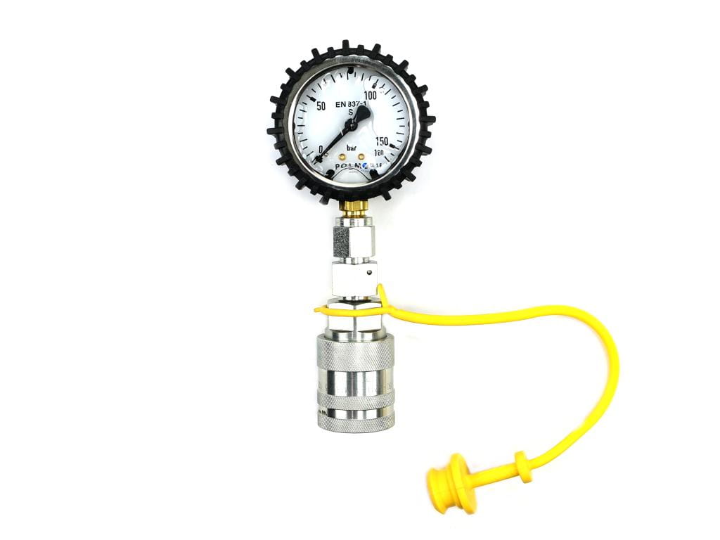 Zestaw pomiarowy ciśnienia hydrauliki z manometrem 160 bar gniazdo EURO Push-Pull Waryński