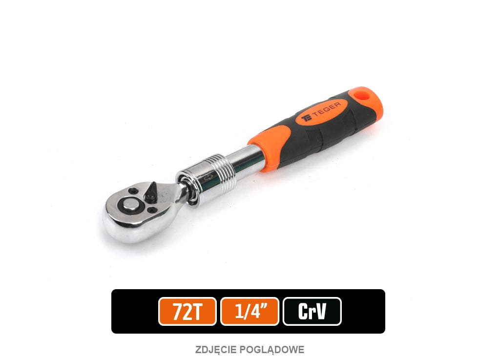 Grzechotka teleskopowa 1/4" 72T TEGER