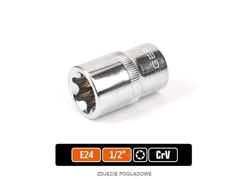 Klucz nasadowy 1/2" TORX E24 / TEGER