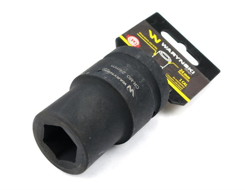 Nasadka udarowa sześciokątna 1" długa 24 mm CrMo DIN 3129 Waryński