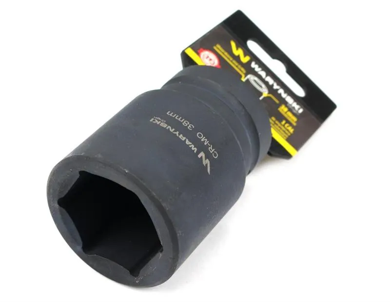 Nasadka udarowa sześciokątna 1"długa 38 mm CrMo DIN 3129 Waryński