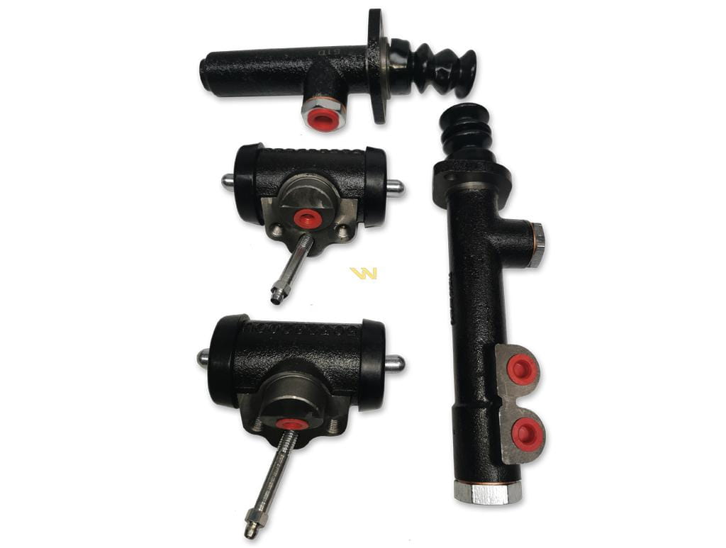 Zestaw pompek i cylinderków hamulcowych C-360 ( 1x Pompka krótka  1x Pompka długa 2x Cylinderek)  ORYGINAŁ URSUS