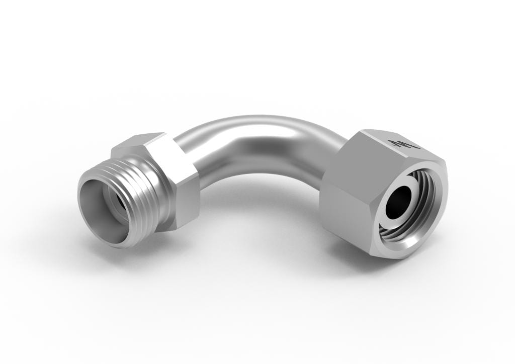 Kolanko hydrauliczne metryczne łukowe AB M22x1.5 15L (XEVW) Waryński ( sprzedawane po 10 )