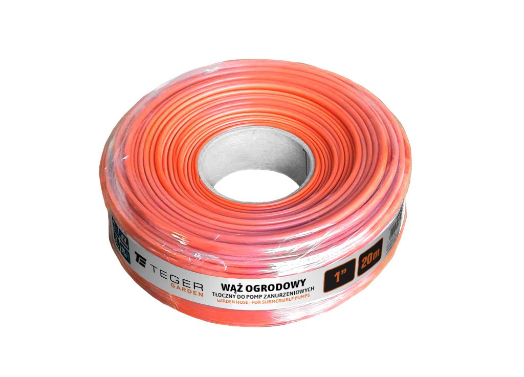 Wąż ogrodowy - tłoczny do pomp zanurzeniowych FI 1" 20m TEGER