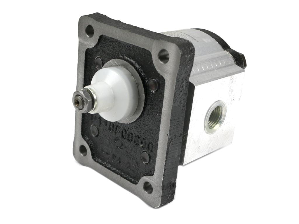 Pompa hydrauliczna zębata 3.8cm3 (grupa 1 - typ europejski) wałek 1:8 przyłącza obustronnie gwinty wewnętrzne 3/8 (obroty prawe) max.260 bar Waryński