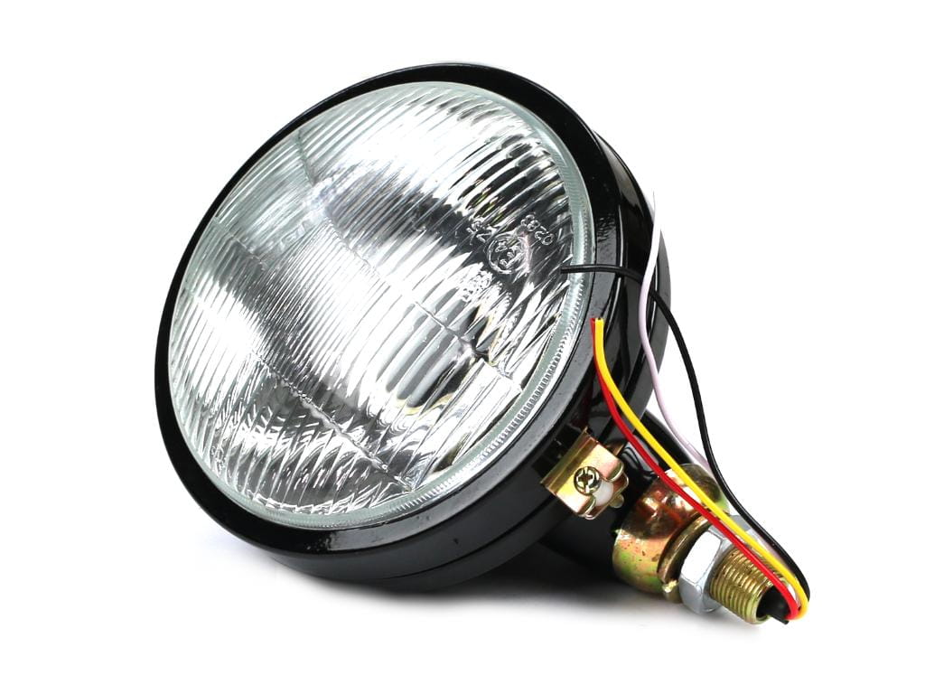 Reflektor przedni lewy (metalowy) na żarówkę z kołnierzem H4 C-330/360 import