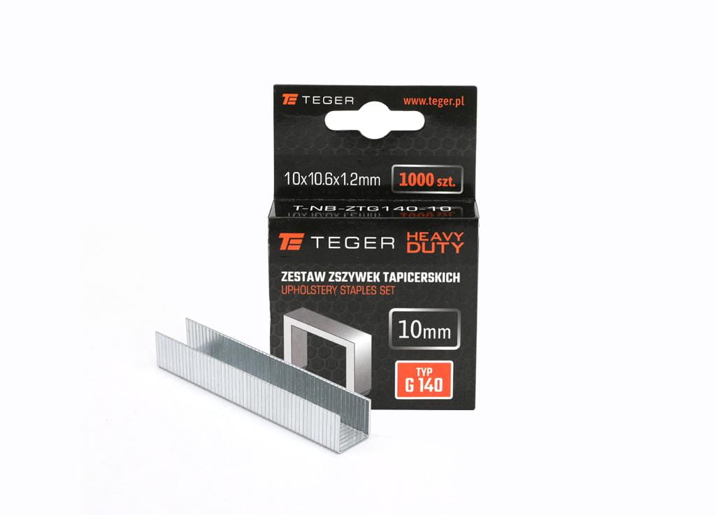 Zestaw zszywek tapicerskich HEAVY DUTY (typ G/140) 10/10,6/1,2mm / 1000 szt / TEGER