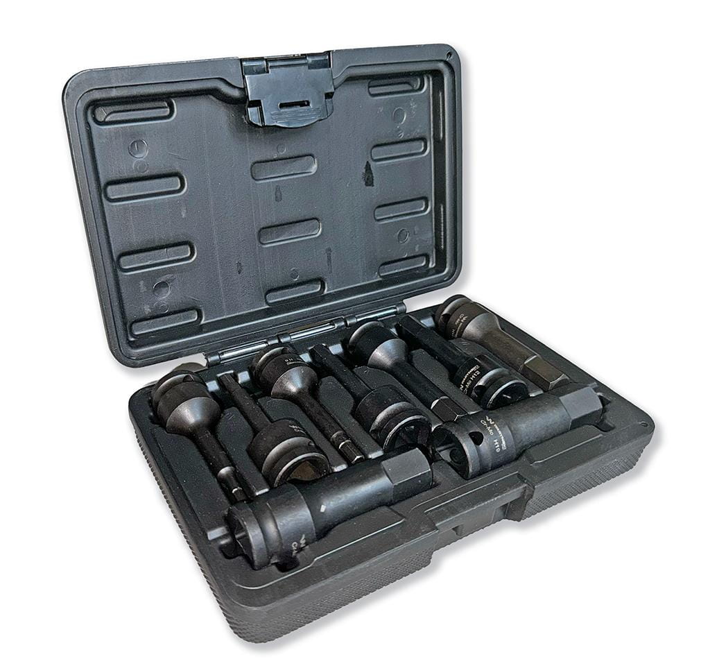 Zestaw nasadek udarowych 1/2 imbusowych ze stali CrMo H4-H19 HEX 9 el Waryński